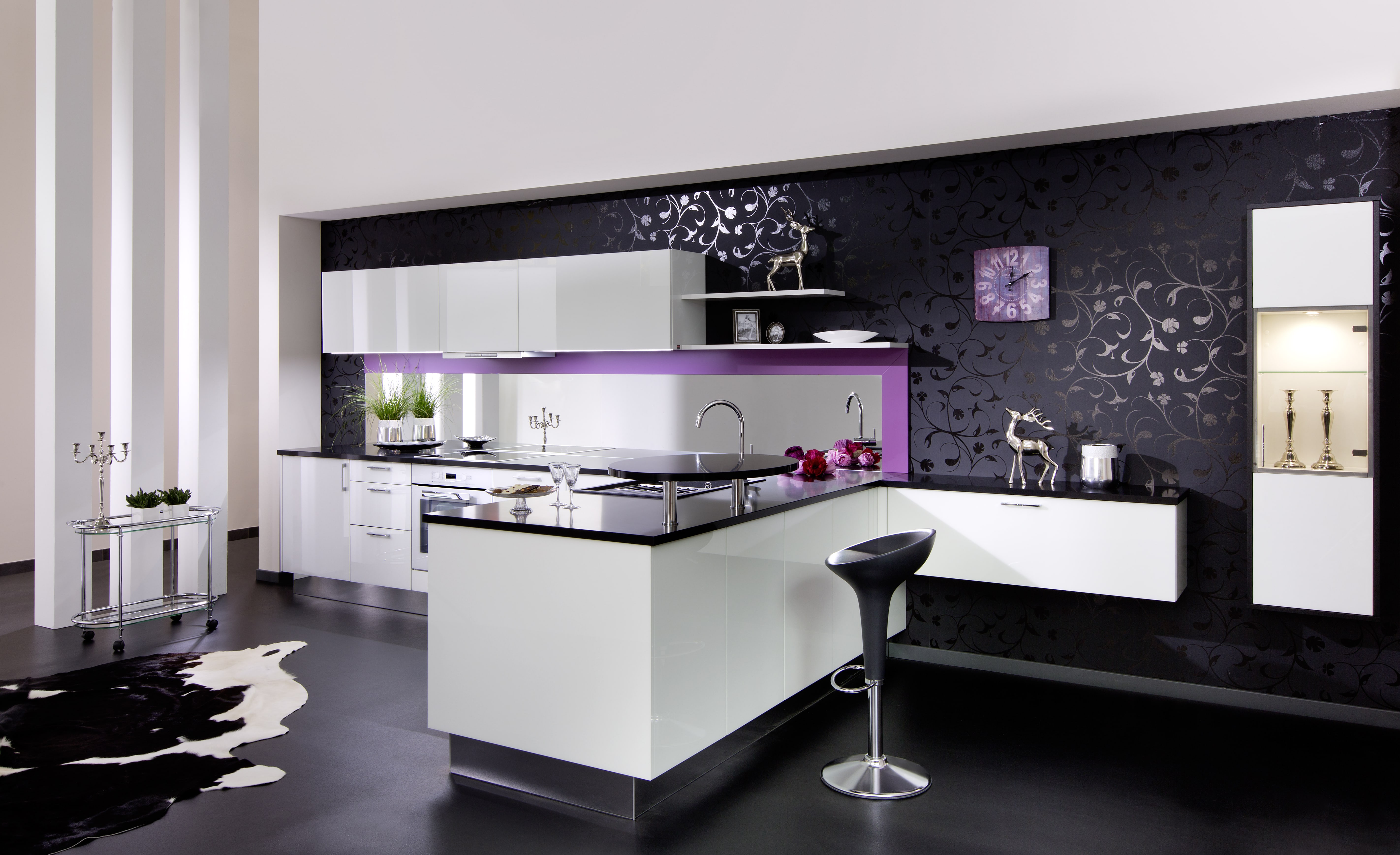 high gloss kitchen wall unit
